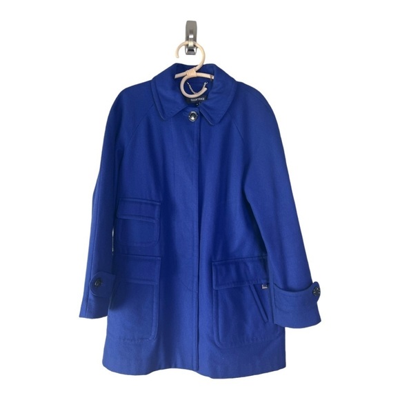 Ellen Tracy Wool Modern ATLANTIS BLUE Wool Blend Peacoat Women's size M - Picture 1 of 15